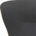 كرسي بذراعين دوار لغرفة المعيشة مصنوع من الجلد والمعدن، صنع في إيطاليا - فراشة Viadurini