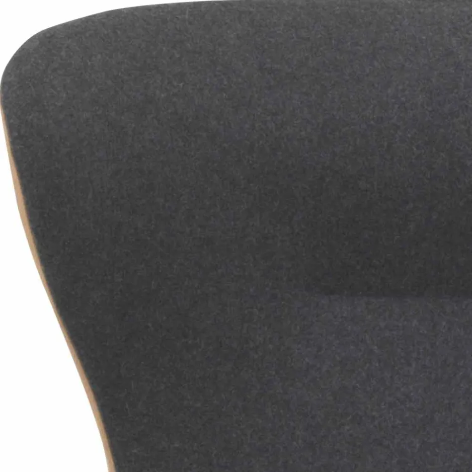 كرسي بذراعين دوار لغرفة المعيشة مصنوع من الجلد والمعدن، صنع في إيطاليا - فراشة Viadurini