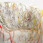 كرسي بذراعين بتصميم عصري من زجاج شبكي متعدد الألوان، صنع في إيطاليا Viadurini