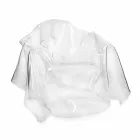 كرسي بذراعين بتصميم عصري شفاف من مادة البليكسيجلاس، صنع في إيطاليا Viadurini