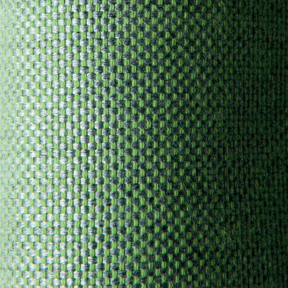 كرسي بذراعين بتصميم خارجي مصنوع من المعدن والقماش، صنع في إيطاليا - سيليا Viadurini