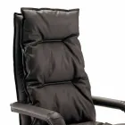 كرسي بذراعين من الجلد الصناعي بتصميم اتجاهي مصنوع في إيطاليا من جيما Viadurini