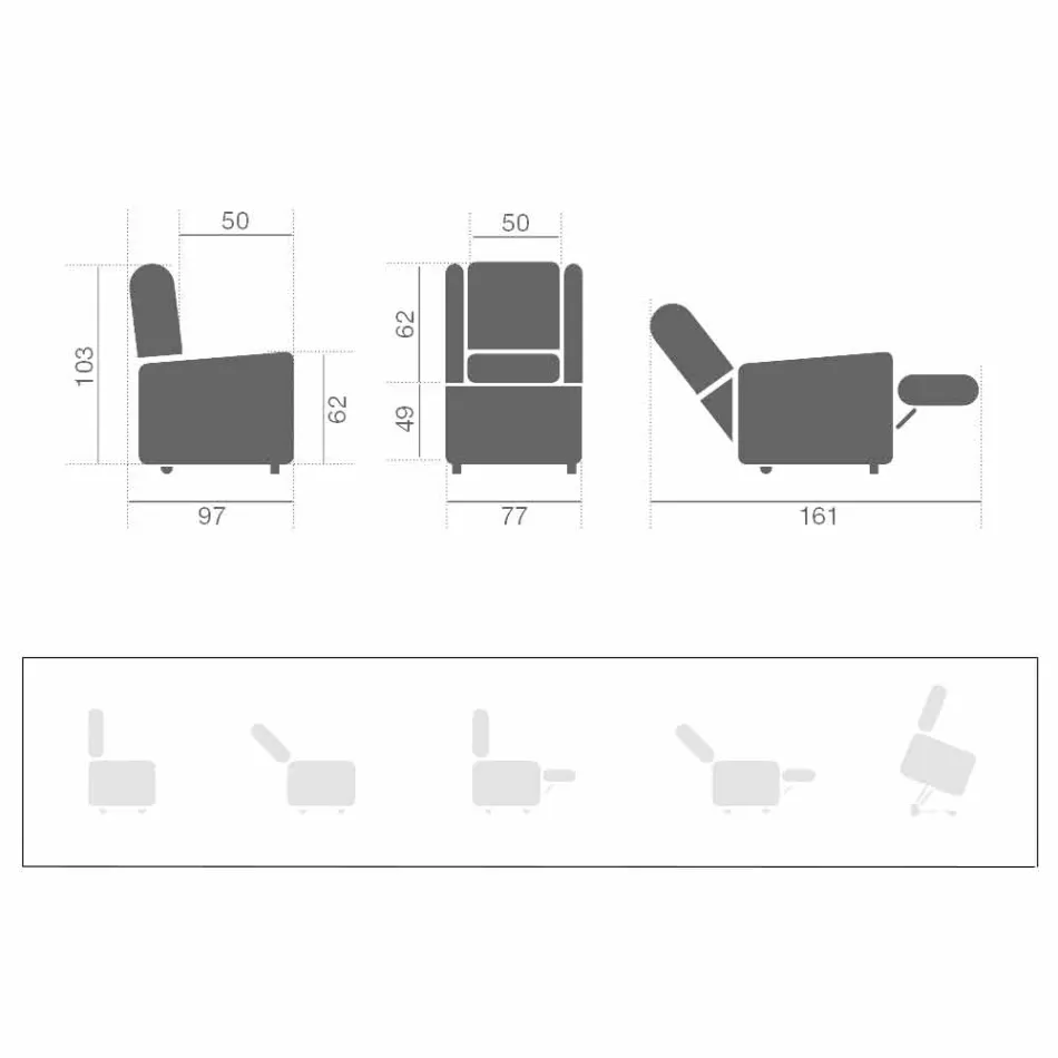 كرسي رفع عالي الجودة مع محركين صنع في إيطاليا - دافني Viadurini