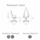 كرسي مكتب تنفيذي مصنوع من جلد البقر من نوع أجاتا فلاور Viadurini