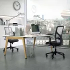 كرسي مكتب تنفيذي ذو ظهر مرتفع مصنوع في إيطاليا Amelie Viadurini