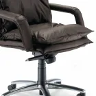 كرسي مكتب تنفيذي معاصر مصنوع من جلد جيما الصناعي Viadurini