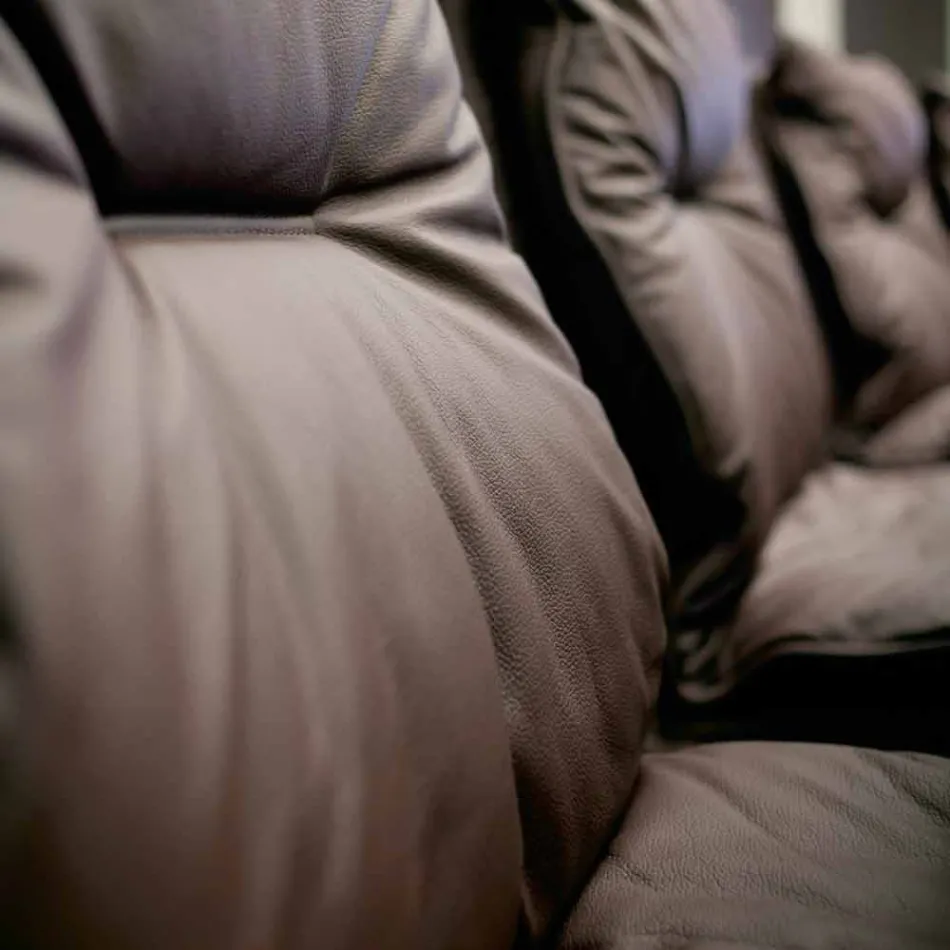 كرسي مكتب تنفيذي معاصر مصنوع من جلد جيما الصناعي Viadurini