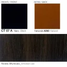 كرسي جلدي دوار بقاعدة خشبية، صنع في إيطاليا - فراشة Viadurini