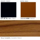 كرسي جلدي دوار بقاعدة خشبية، صنع في إيطاليا - فراشة Viadurini