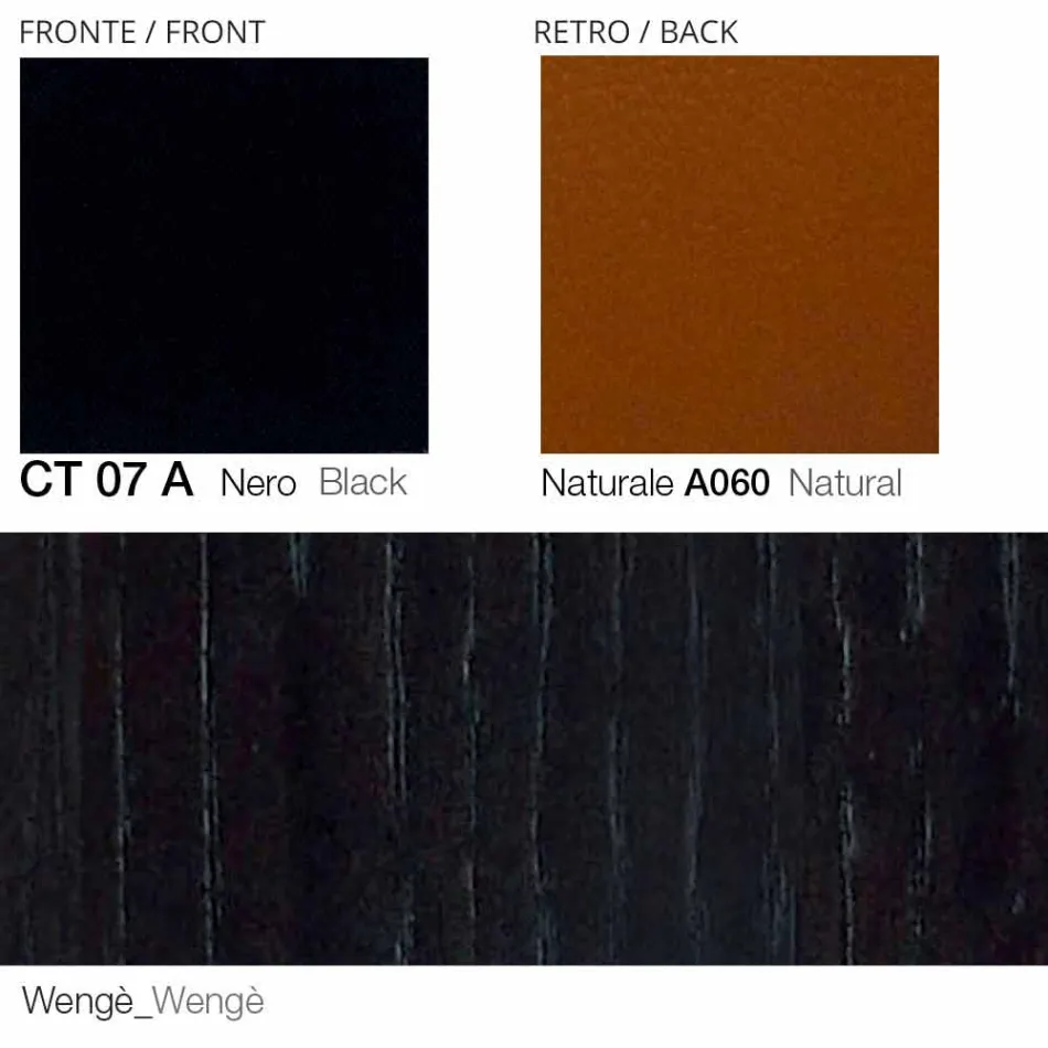 كرسي جلدي دوار بقاعدة خشبية، صنع في إيطاليا - فراشة Viadurini