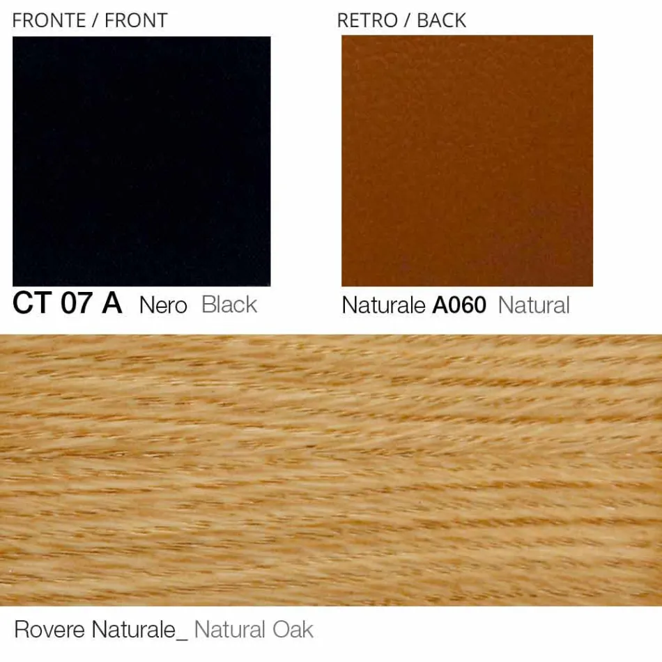 كرسي جلدي دوار بقاعدة خشبية، صنع في إيطاليا - فراشة Viadurini