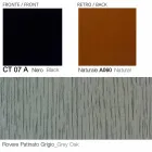 كرسي جلدي دوار بقاعدة خشبية، صنع في إيطاليا - فراشة Viadurini