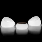 كرسي خارجي مضيء بذراعين مزود بإضاءة LED مصنوع من البولي إيثيلين، صنع في إيطاليا - إرفين Viadurini