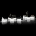 كرسي خارجي لامع مصنوع من البولي إيثيلين مع وسادة، صنع في إيطاليا - بيليدا Viadurini