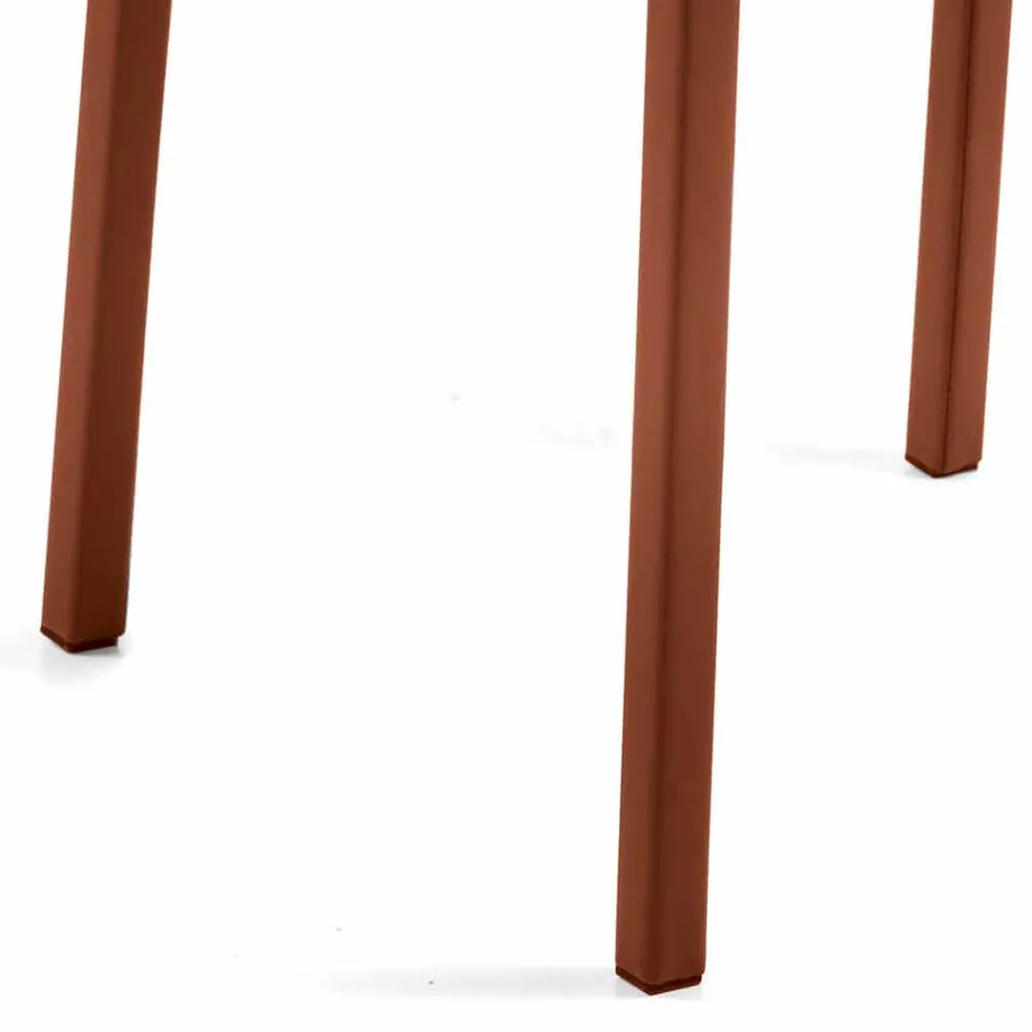 كرسي بذراعين مصنوع في إيطاليا ومغطى بجلد نايلز، بتصميم عصري Viadurini