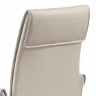 كرسي بذراعين مصنوع في إيطاليا ومغطى بجلد نايلز، بتصميم عصري Viadurini