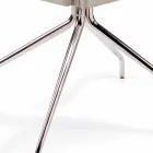 كرسي بذراعين مصنوع في إيطاليا ومغطى بجلد نايلز، بتصميم عصري Viadurini