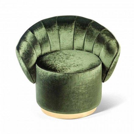 كرسي بذراعين بتصميم عصري منجد بقماش بيل Viadurini