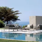 كرسي خارجي مصنوع من الفولاذ والحبل مع وسائد، صنع في إيطاليا - هيلجا Viadurini