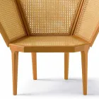 كرسي بذراعين خماسي بتصميم كلاسيكي لغرفة المعيشة، الطول 103 سم × العرض 72 سم، عمود Viadurini