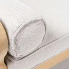 كرسي خارجي مصنوع من خشب الساج والبولي إيثيلين مع وسادة - جون Viadurini