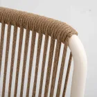 كرسي خارجي مصنوع من الألومنيوم البيج وحبل تيرا - لوكس Viadurini