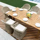 كرسي حديقة مصنوع من الخشب والألياف باللون الرمادي كوبو - ليدو Viadurini