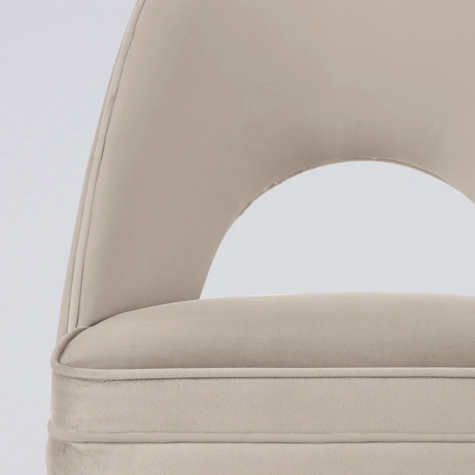 كرسي بذراعين لغرفة المعيشة مصنوع من أقمشة مختلفة مع هيكل خشبي - إدغار Viadurini