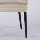 كرسي بذراعين لغرفة المعيشة مصنوع من أقمشة مختلفة مع هيكل خشبي - إدغار Viadurini