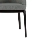 كرسي غرفة المعيشة بذراعين من أقمشة مختلفة وخشب صلب صنع في إيطاليا - إيفي Viadurini