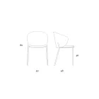 كرسي معدني ومقعد من الكشمير من نيف، صنع في إيطاليا - آيفي Viadurini