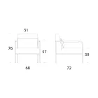 كرسي معدني ومقعد من الجلد البيئي صنع في إيطاليا - بحالة ممتازة Viadurini