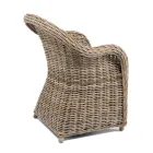 كرسي بذراعين خارجي من Kubù مع وسادة مقعد - Nazgul Viadurini