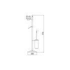 حامل مناشف أرضية مع طبق صابون نحاسي وسيراميكي عتيق - روان Viadurini