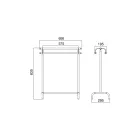 حامل مناشف أرضية من النحاس بتصميم عتيق، صنع في إيطاليا - أميمة Viadurini