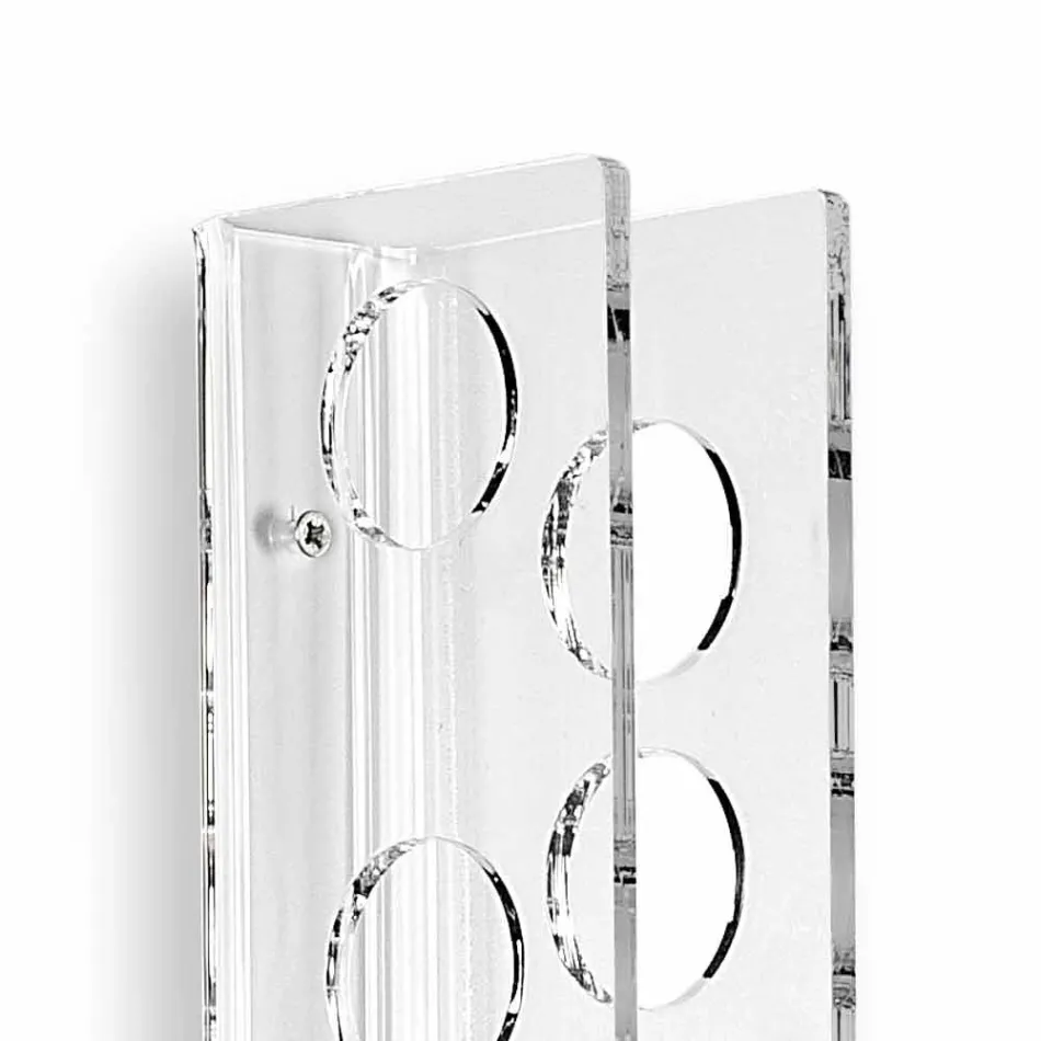 حامل زجاجة شفاف على الحائط للأطفال الصغار L6xH60xP11cm Viadurini