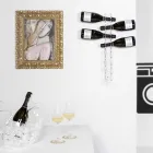 حامل زجاجة شفاف على الحائط للأطفال الصغار L6xH60xP11cm Viadurini