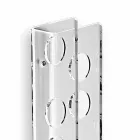 حامل زجاجة شفاف على الحائط من بيبي بيج، الطول 6 سم × الارتفاع 100 سم × العرض 11 سم Viadurini