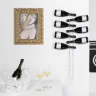 حامل زجاجة شفاف على الحائط من بيبي بيج، الطول 6 سم × الارتفاع 100 سم × العرض 11 سم Viadurini