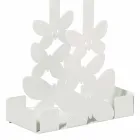 حامل أكواب مزدوج من الحديد باللون الأبيض أو البيج أو العاجي، صنع في إيطاليا - لايدن Viadurini