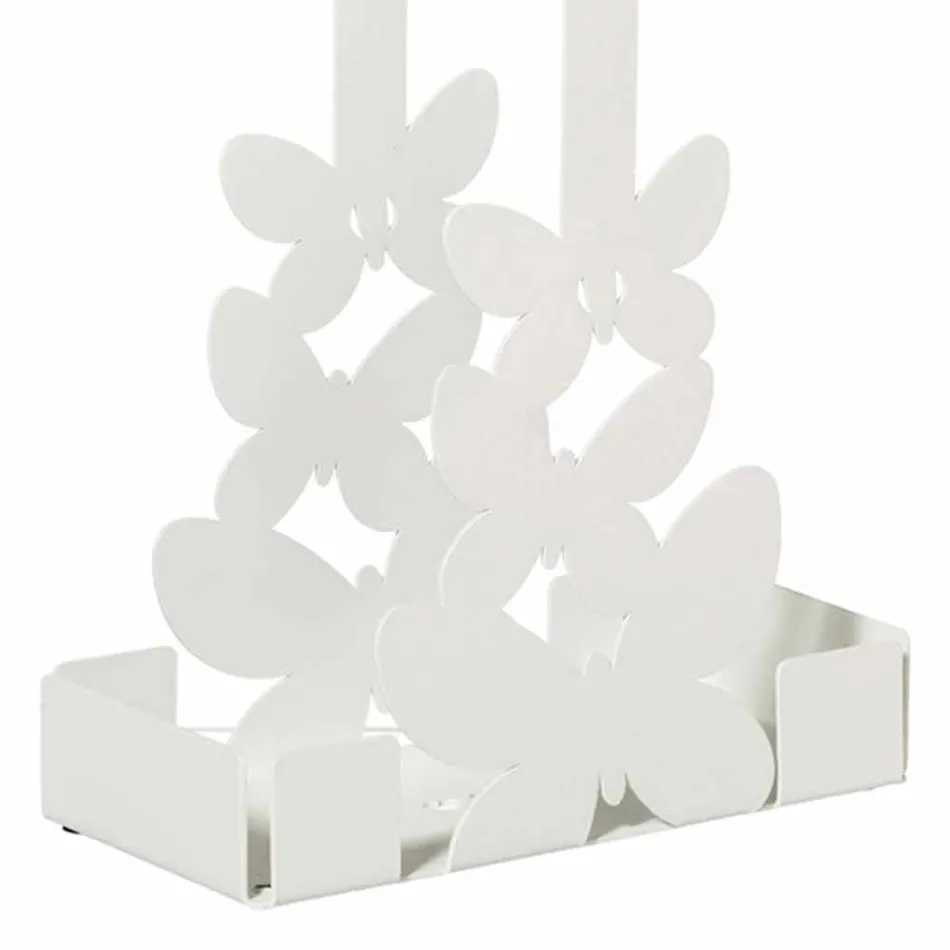 حامل أكواب مزدوج من الحديد باللون الأبيض أو البيج أو العاجي، صنع في إيطاليا - لايدن Viadurini