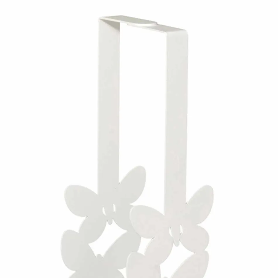 حامل أكواب مزدوج من الحديد باللون الأبيض أو البيج أو العاجي، صنع في إيطاليا - لايدن Viadurini