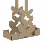 حامل أكواب مزدوج من الحديد باللون الأبيض أو البيج أو العاجي، صنع في إيطاليا - لايدن Viadurini