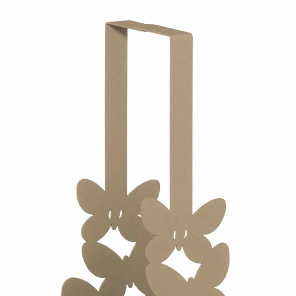 حامل أكواب مزدوج من الحديد باللون الأبيض أو البيج أو العاجي، صنع في إيطاليا - لايدن Viadurini