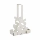 حامل أكواب مزدوج من الحديد باللون الأبيض أو البيج أو العاجي، صنع في إيطاليا - لايدن Viadurini