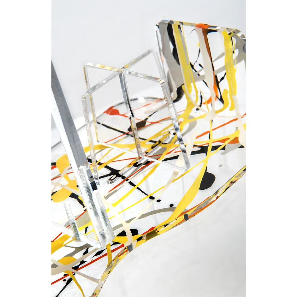 حامل أكواب أنيق متعدد الألوان من زجاج شبكي مصنوع في إيطاليا - Multibic Viadurini