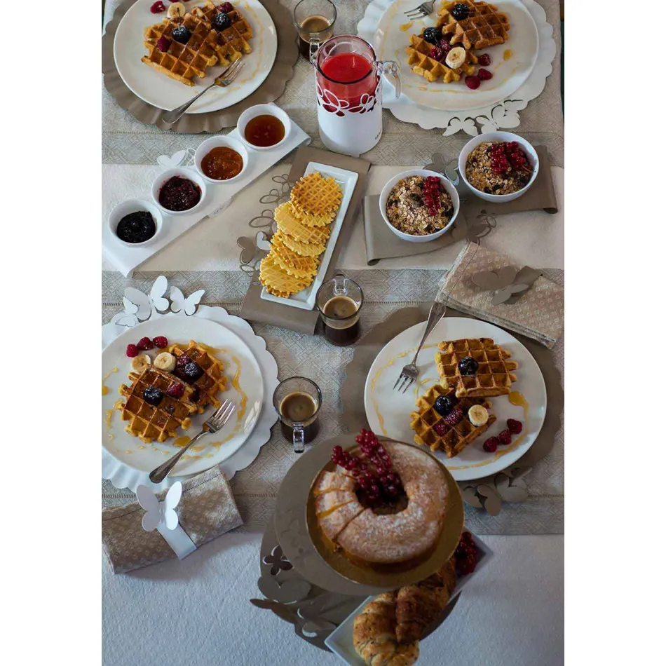 حامل زجاجات عصري من الحديد باللون الأبيض أو البيج أو العاجي، صنع في إيطاليا - لايدن Viadurini