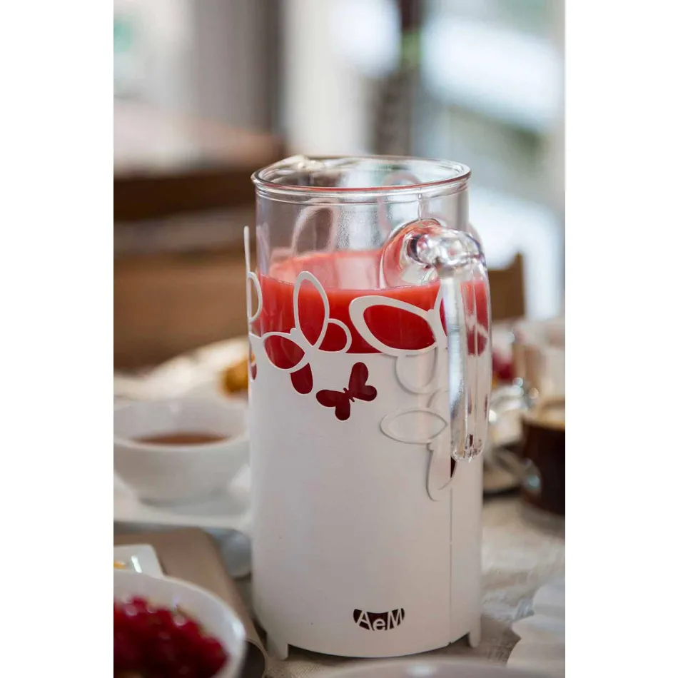 حامل زجاجات عصري من الحديد باللون الأبيض أو البيج أو العاجي، صنع في إيطاليا - لايدن Viadurini