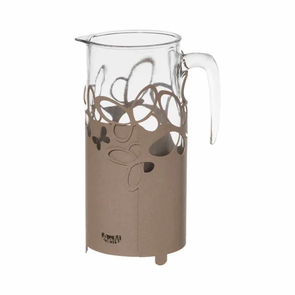 حامل زجاجات عصري من الحديد باللون الأبيض أو البيج أو العاجي، صنع في إيطاليا - لايدن Viadurini