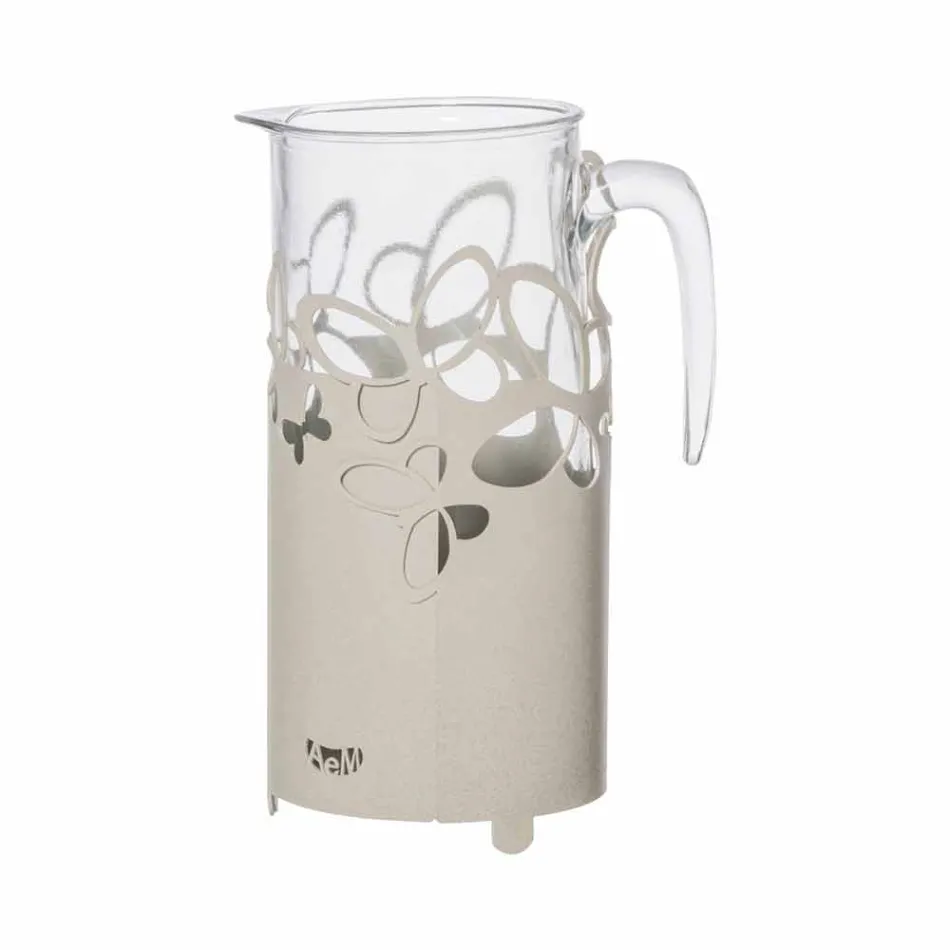 حامل زجاجات عصري من الحديد باللون الأبيض أو البيج أو العاجي، صنع في إيطاليا - لايدن Viadurini